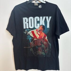 Gildan Black Rocky Graphic Tee